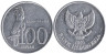  Индонезия. 100 рупий 2003 год. Пальмовый какаду. 
