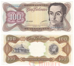 Бона. Венесуэла 100 боливаров 1998 год. Симон Боливар. (Пресс-AU)
