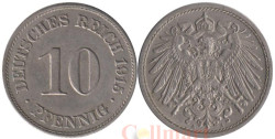 Германская империя. 10 пфеннигов 1915 год. (A)