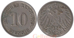 Германская империя. 10 пфеннигов 1913 год. (J)