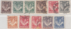 Набор марок. Северная Родезия. Король Георг VI и животные. 11 марок.